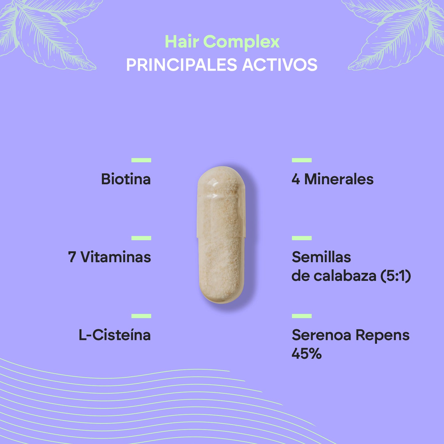 Hair Complex Nutralie – Complemento para Cabello, Piel y Uñas con Biotina, Zinc y Vitaminas