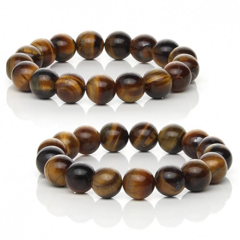 Pulsera de Ojo de Tigre Natural 8 mm | Protección, Fuerza y Claridad Mental – Natural-eso