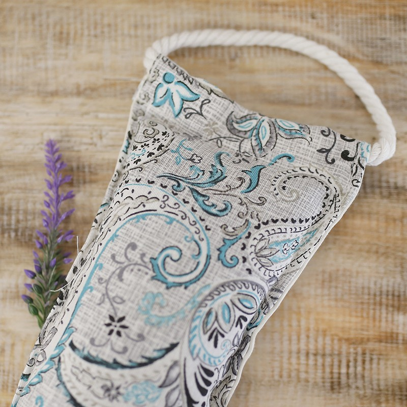 Saco Térmico Natural Gray Paisley de Hueso de Aceituna y Lavanda – Calor y Frío Terapéutico
