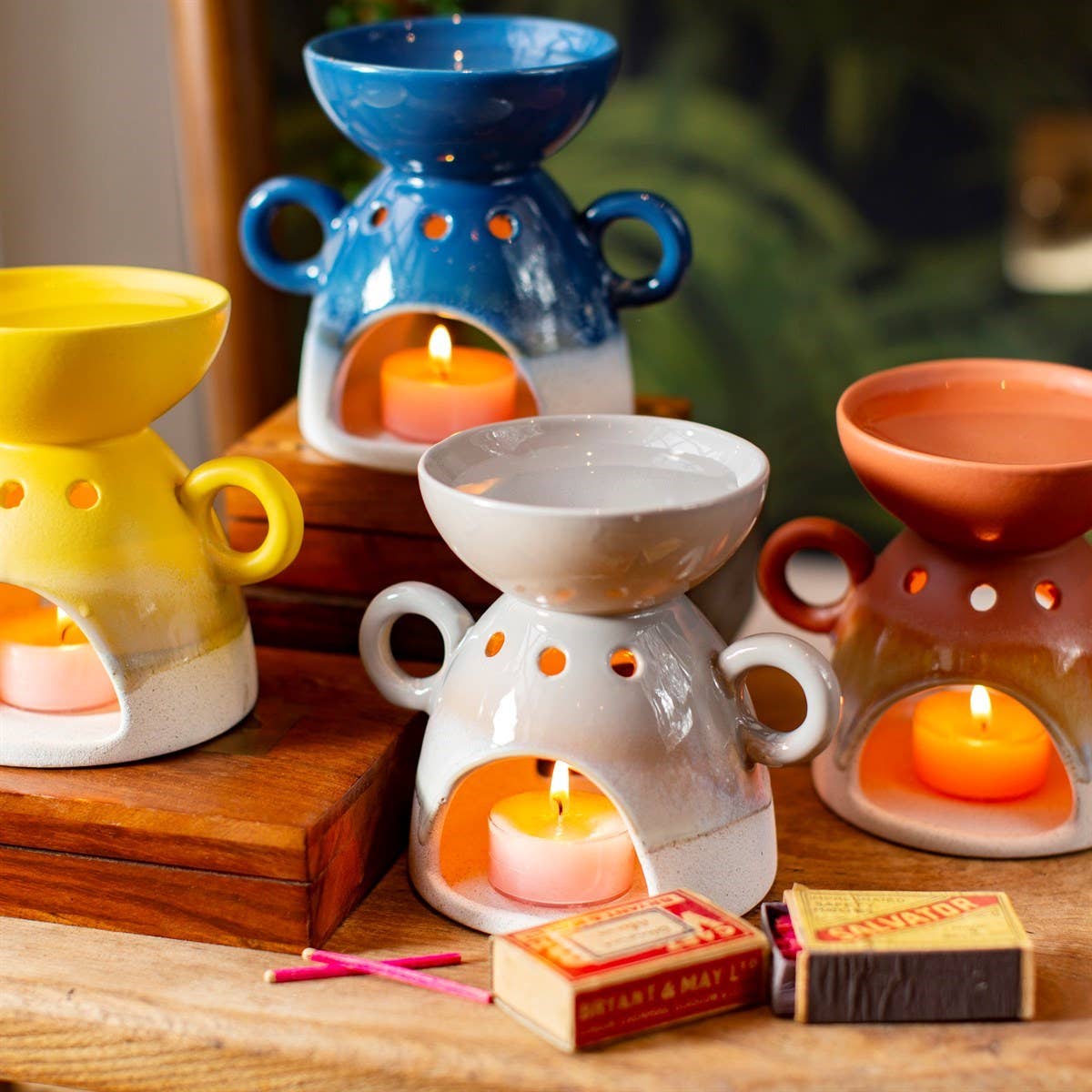 Quemador de Aceite Mojave Glaze Grey – Aromaterapia y Bienestar en Casa