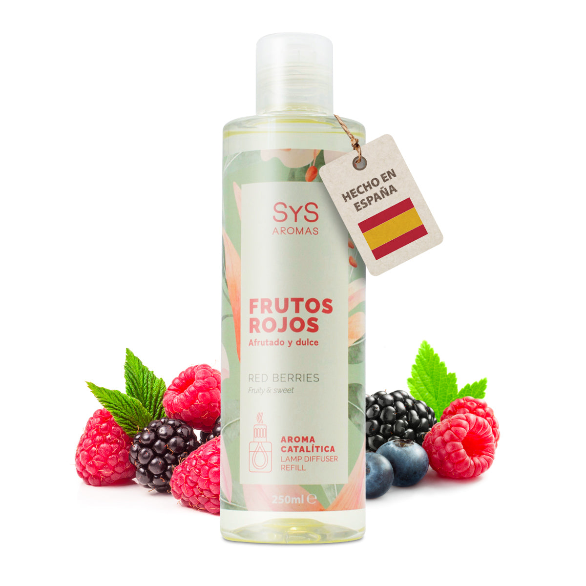 Recambio Lámpara Catalítica Frutos Rojos SYS Aromas 250 ml | Aroma Dulce y Energizante