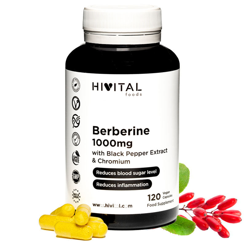 Berberina 1000 mg – Equilibra el Azúcar, Controla el Colesterol y Protege tu Salud