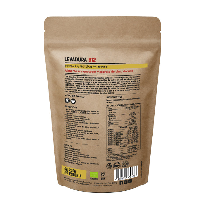 Levadura Nutricional con Vitamina B12 | Rica en Proteínas y Vitaminas del Grupo B