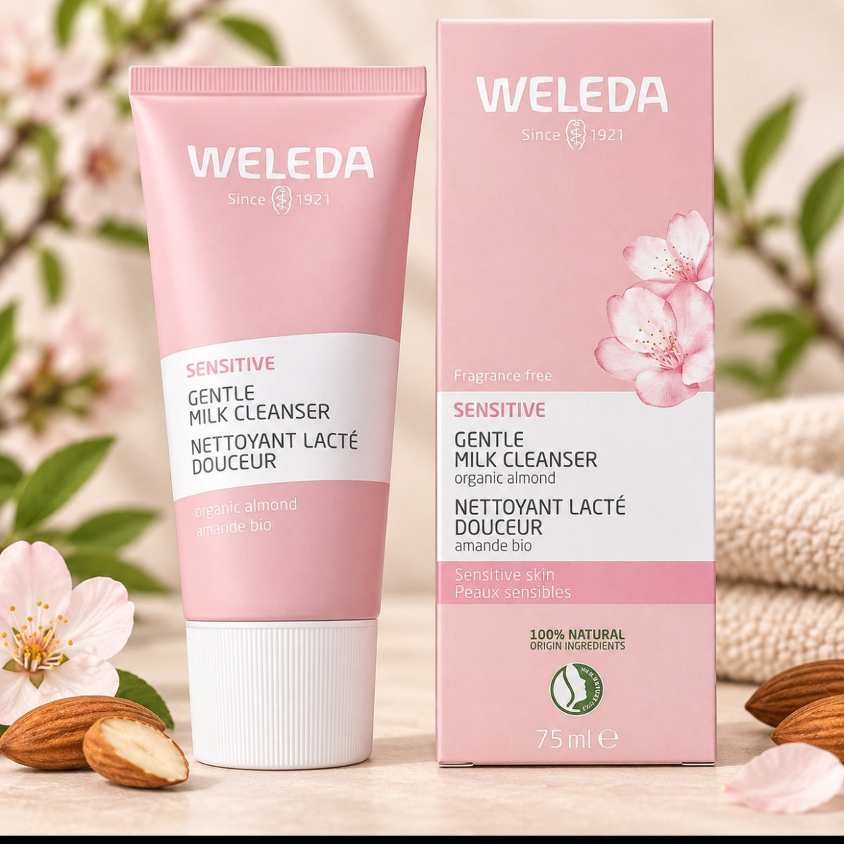 Leche Limpiadora Facial Sensitive de Almendra Bio Weleda