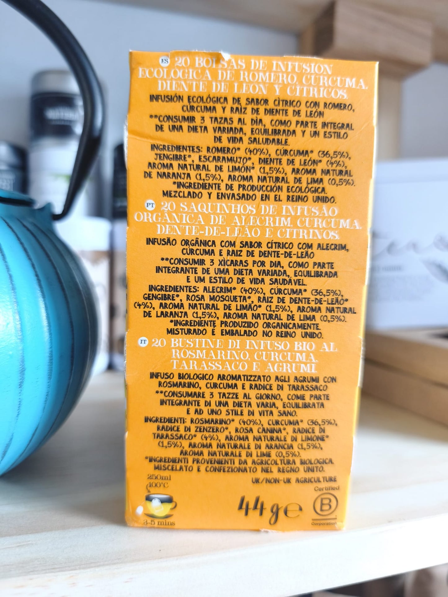 Infusión de Jengibre y Cúrcuma Bio | Calidez, Digestión y Bienestar Natural