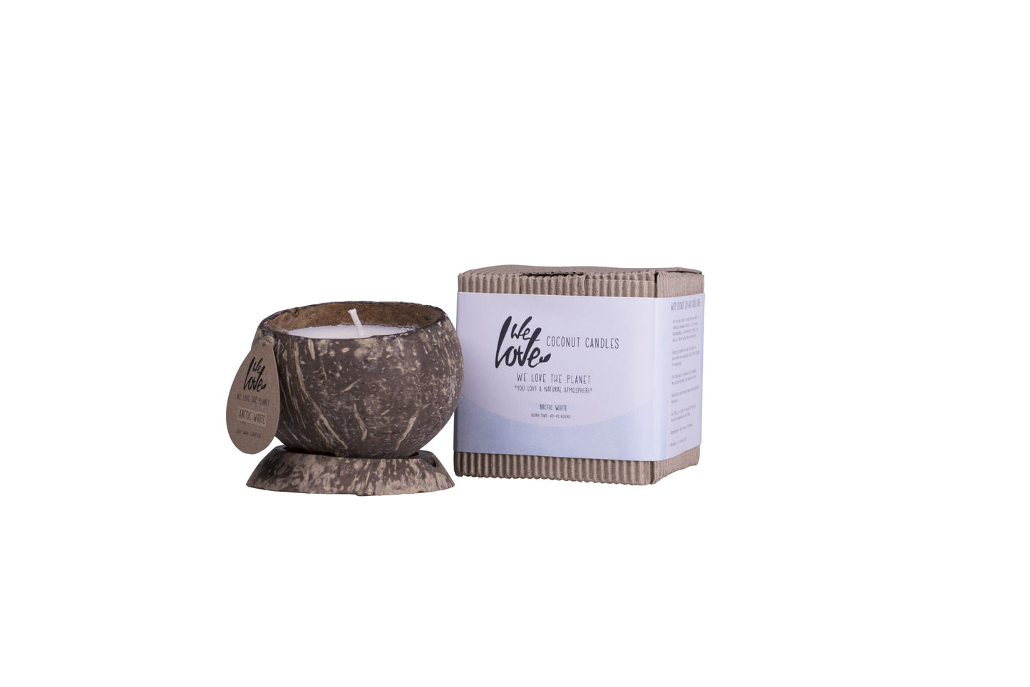 Velas naturales – 100% cera de soja, en cáscara de coco