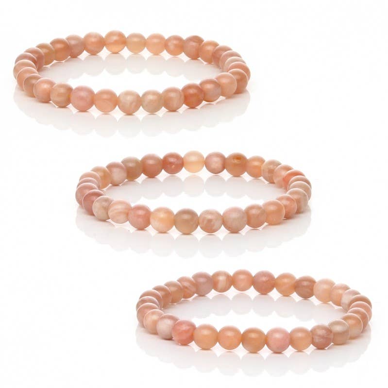 Pulsera Piedra Sol Natural (Melocotón) | Energía, Alegría y Vitalidad – Natural-eso