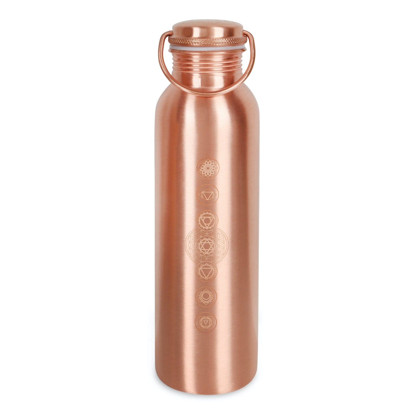 Botella de Cobre Chakras 950 ml | Agua purificada y energía vital