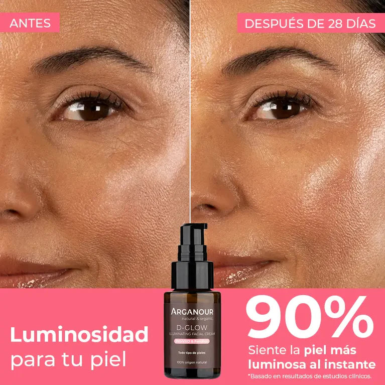 D-Glow Crema Facial Iluminadora | Efecto Glass Skin en 28 Días