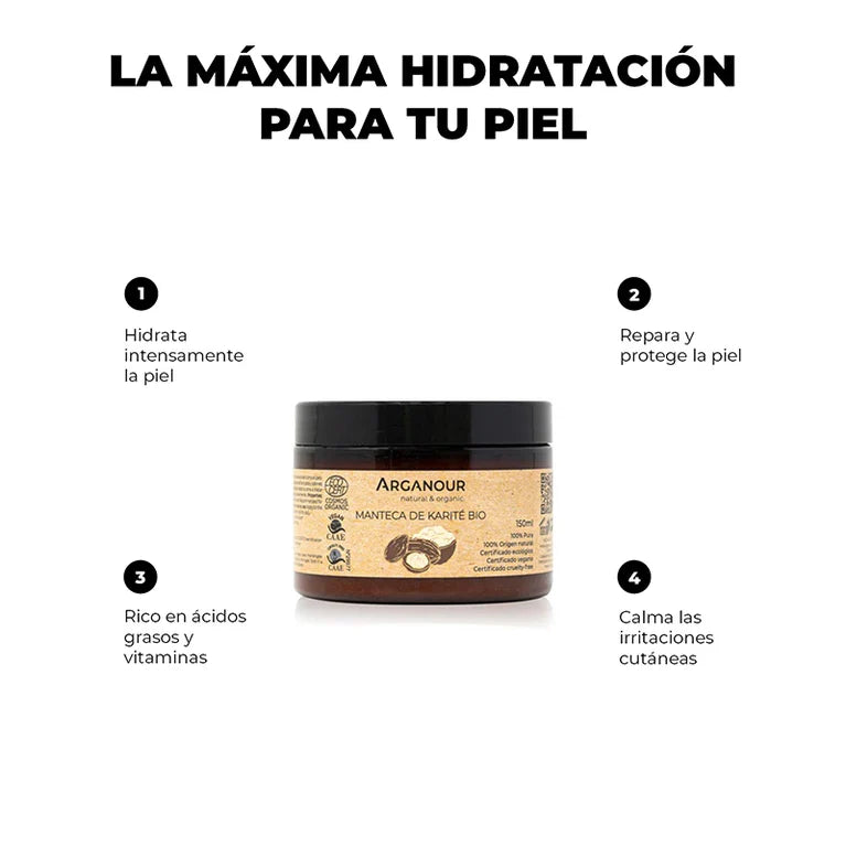 Manteca de Karité BIO 100% Pura (150 ml)