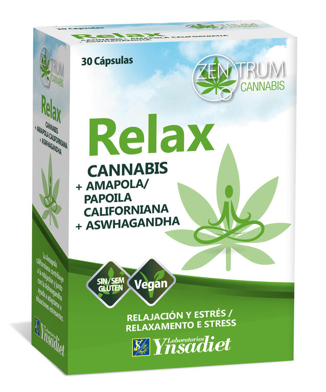 RELAX CANNABIS Zentrum – Calma y bienestar mental en cápsulas (30 uds)