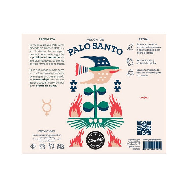 Velón Básico de Palo Santo – Limpieza energética y calma