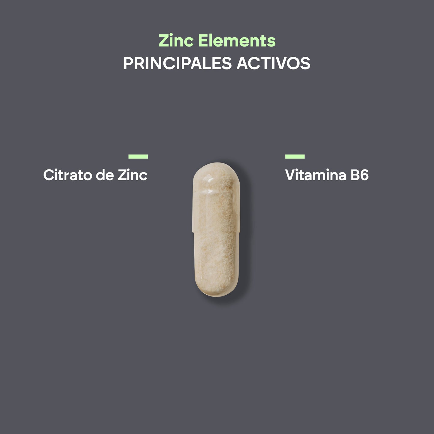 Zinc Elements Nutralie – Zinc 15 mg + Vitamina B6 para Piel, Cabello y Metabolismo