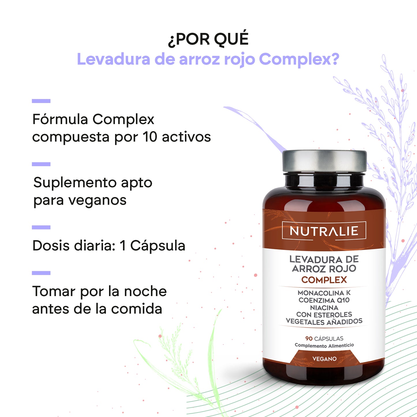 Red Yeast Rice Complex Nutralie – Apoyo natural para el colesterol