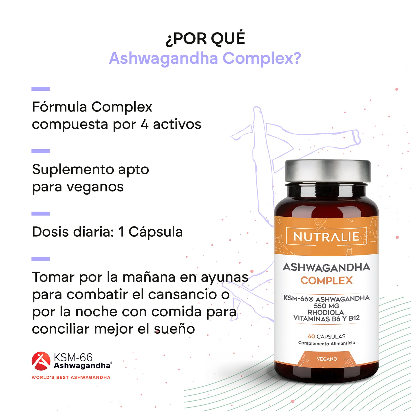 Ashwagandha Complex con Vitaminas B6 y B12 | Energía y Equilibrio Natural