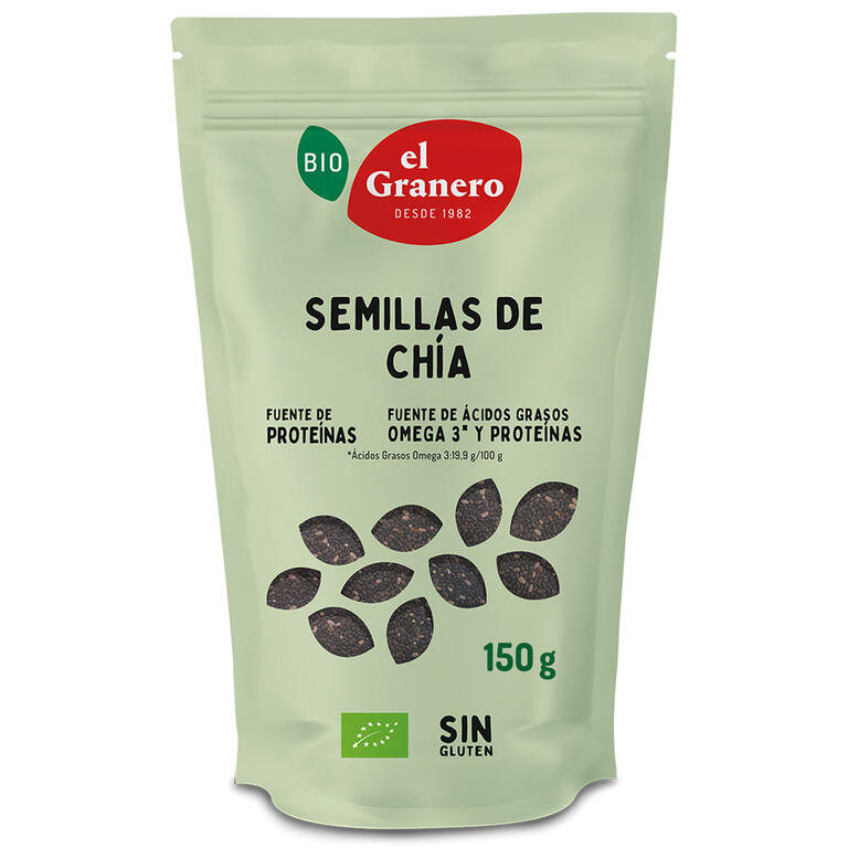 Semillas de Chía BIO El Granero Integral 150 g | Fibra, Omega 3 y Energía Natural