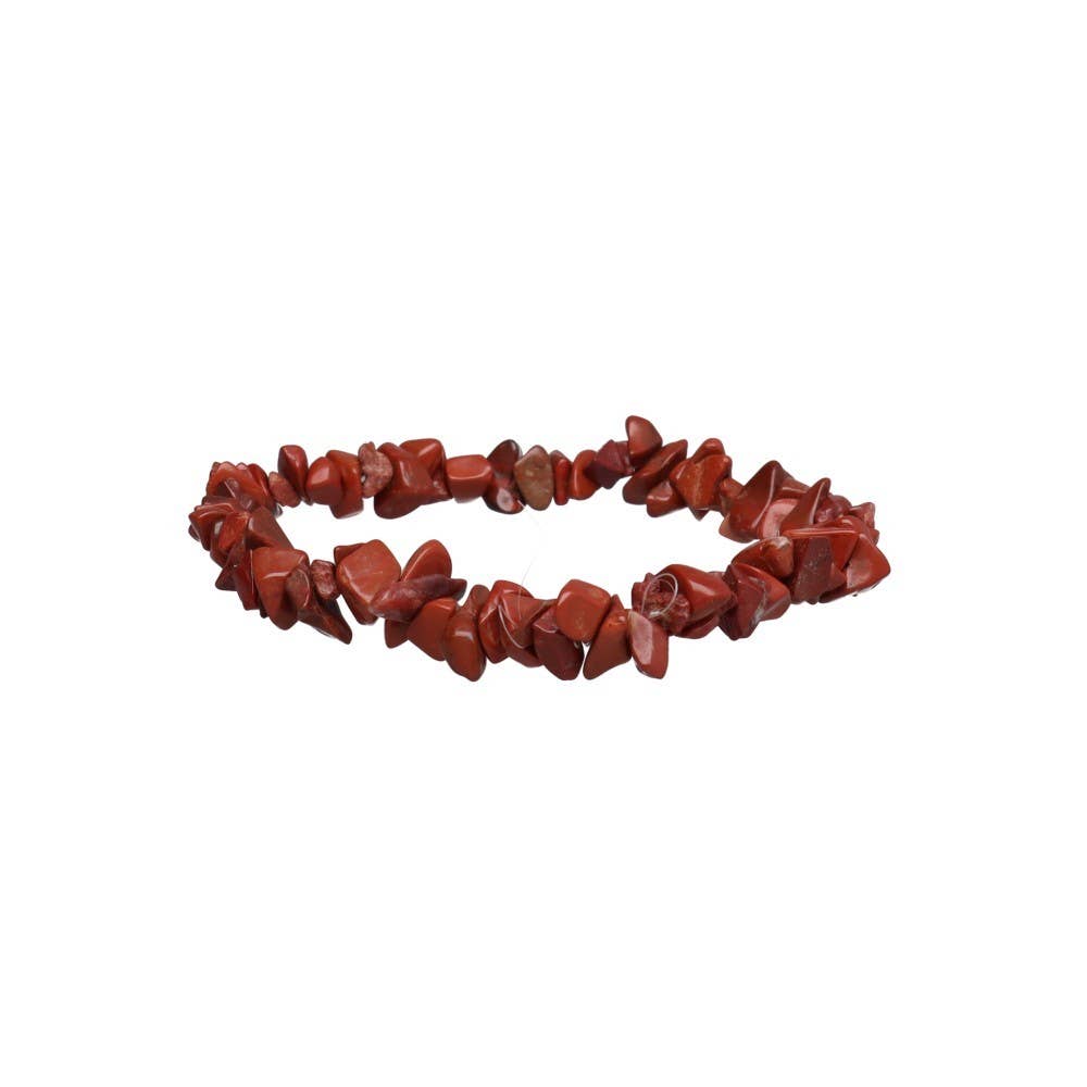 Pulsera de Jaspe Rojo Natural Chip | Energía, Vitalidad y Arraigo – Natural-eso