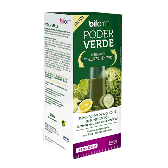 Biform Poder Verde 500ml – Complemento natural para perder peso y detoxificar