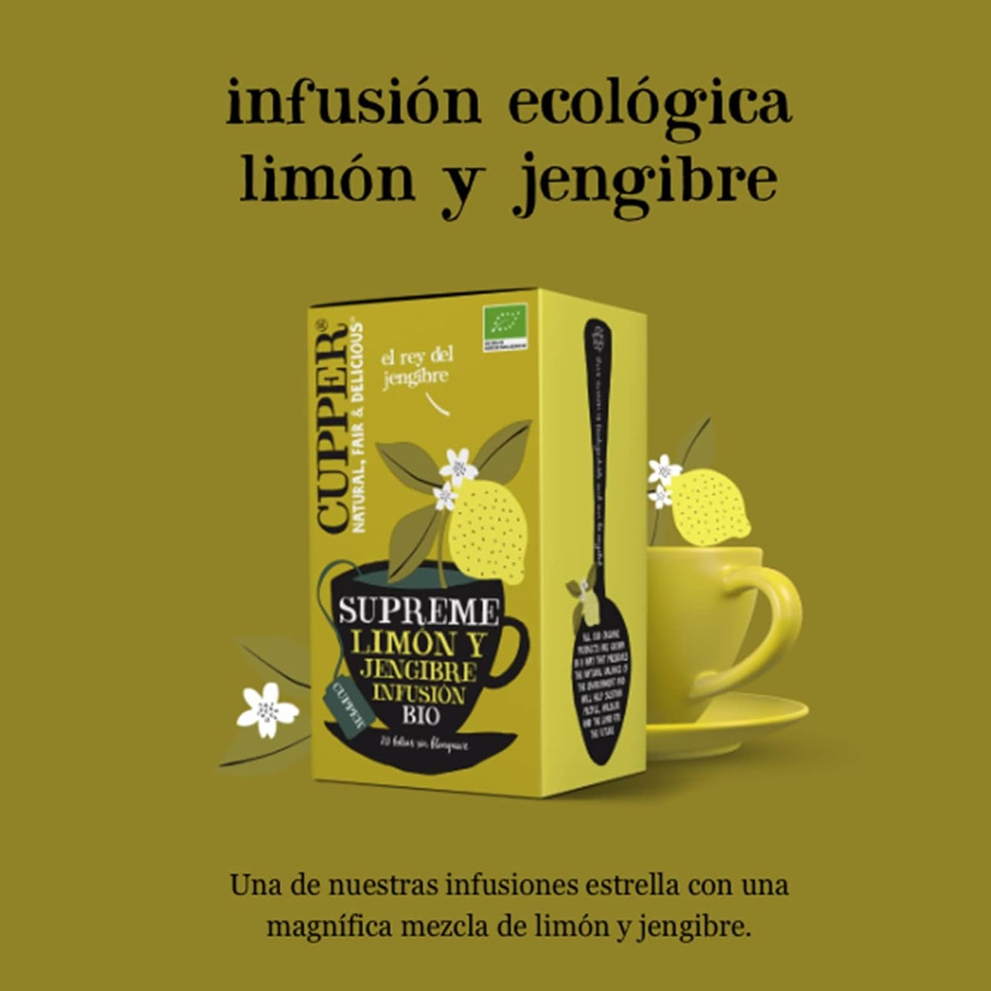 Infusión Ecológica de Limón y Jengibre | Digestiva y Reconfortante