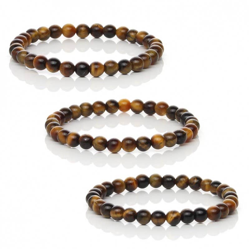 Pulsera de Ojo de Tigre Natural 8 mm | Protección, Fuerza y Claridad Mental – Natural-eso