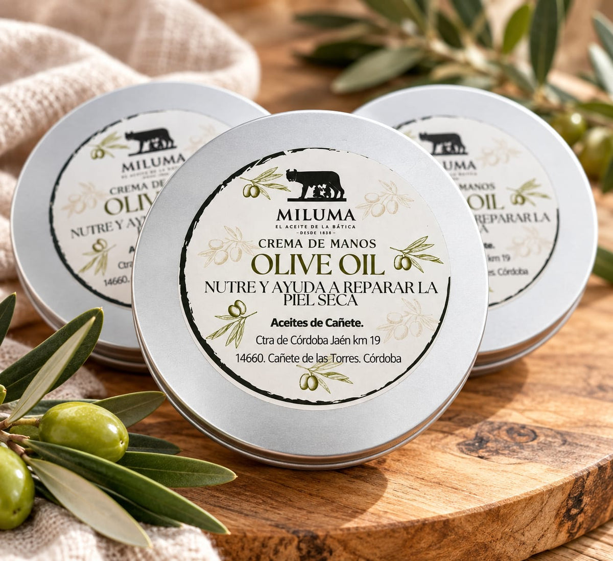 Crema de Manos Reparadora con Aceite de Oliva – Nutrición Natural Diaria