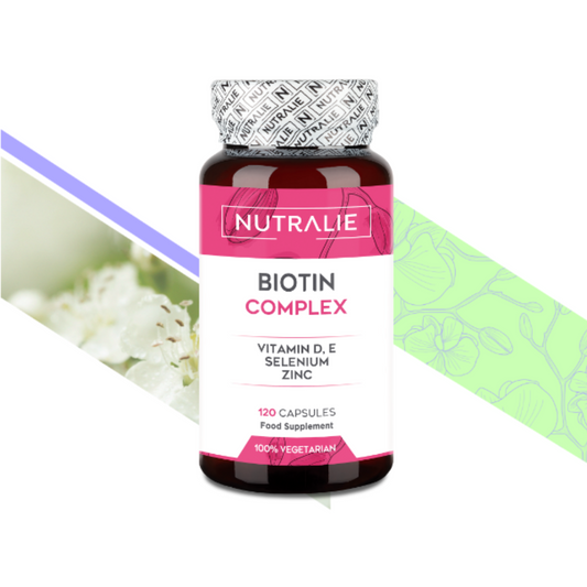 Biotina Complex Nutralie 10.000 mcg – Cabello fuerte, piel sana y uñas resistentes