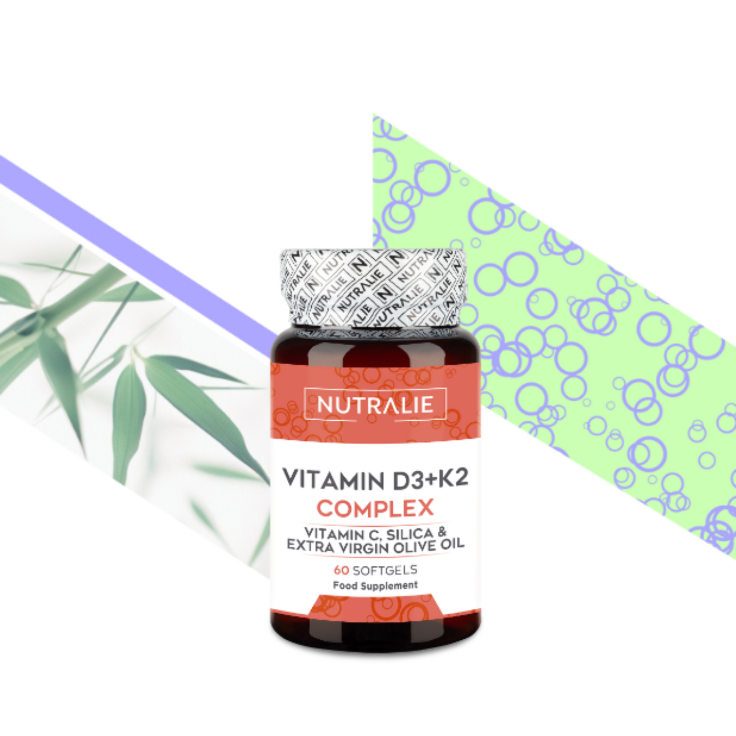 Vitamina D3 + K2 Complex Nutralie – Apoyo natural para huesos y sistema inmune