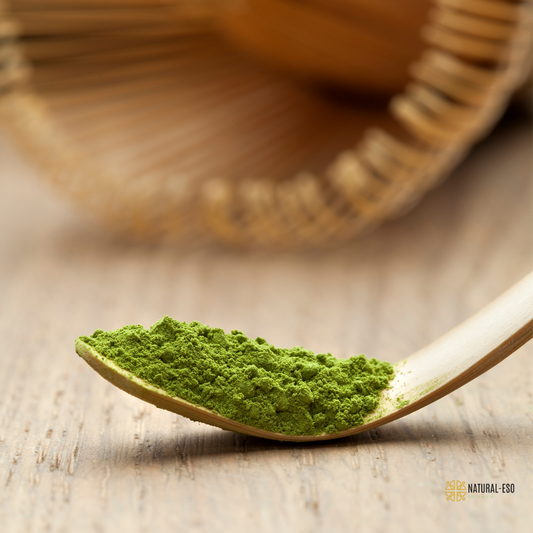 Cuchara de bambú medidora de matcha.