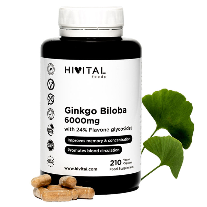 Ginkgo Biloba 6000 mg: Mejora la Memoria y la Circulación Naturalmente