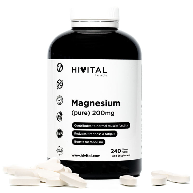 Magnesio Puro 200 mg Procedente de Citrato de Magnesio: Relajación Muscular y Salud Ósea