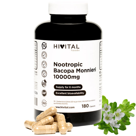 Nootrópico Bacopa Monnieri 10000 mg: Mejora tu Memoria y Concentración