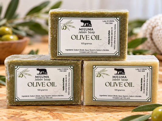 OLIVA NATURAL-Jabón hidratante de aceite de oliva Miluma