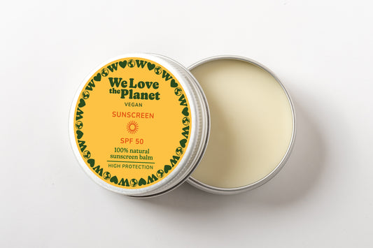 Protector Solar Natural en Lata SPF 50 – We Love The Planet | Vegano, Sin Plástico y Reef Friendly