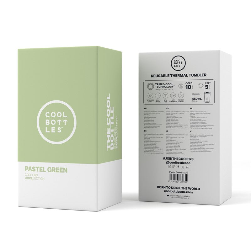 The Tumbler - Verde Suave 550 ml | Energía y conexión con la naturaleza