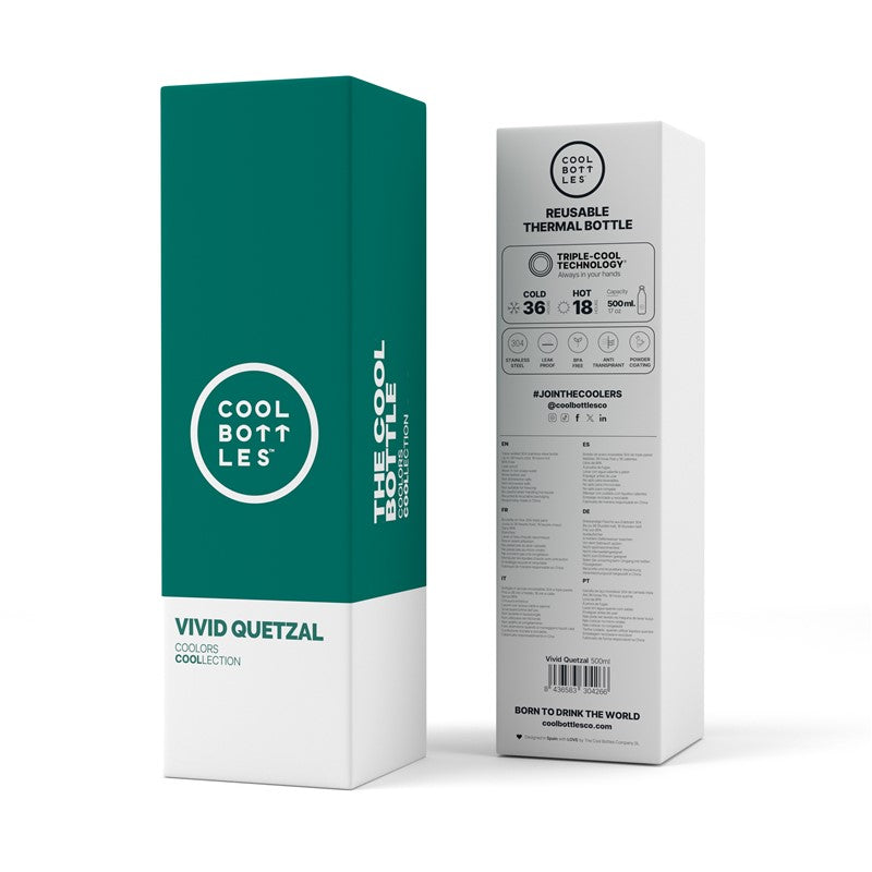 The Bottle - Vivid Quetzal 500ml Verde Primavera | Frescura, bienestar y conexión con la naturaleza