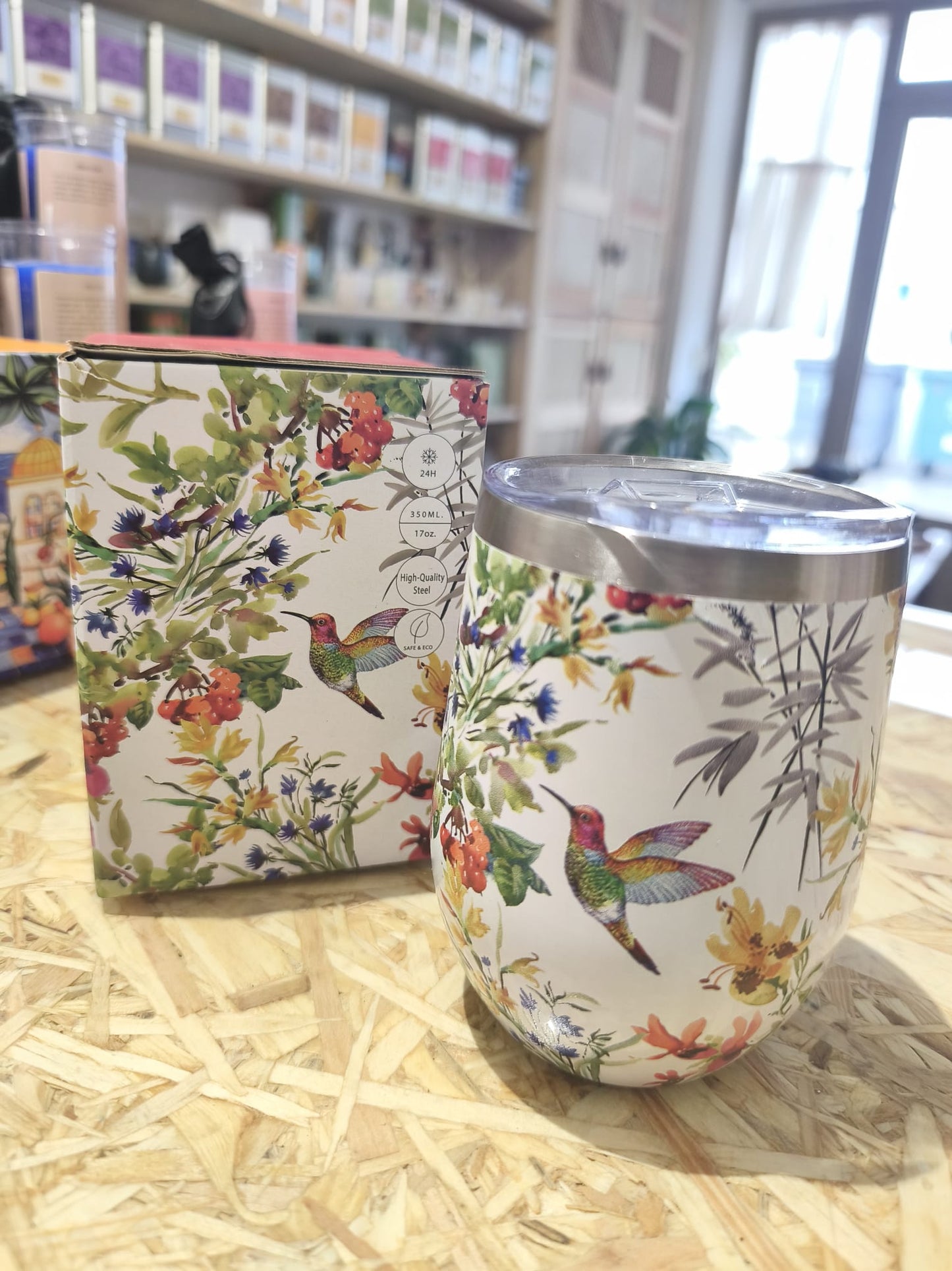 VASO LINN TÉRMICO DE ACERO INOXIDABLE CON TAPA – 330 ml