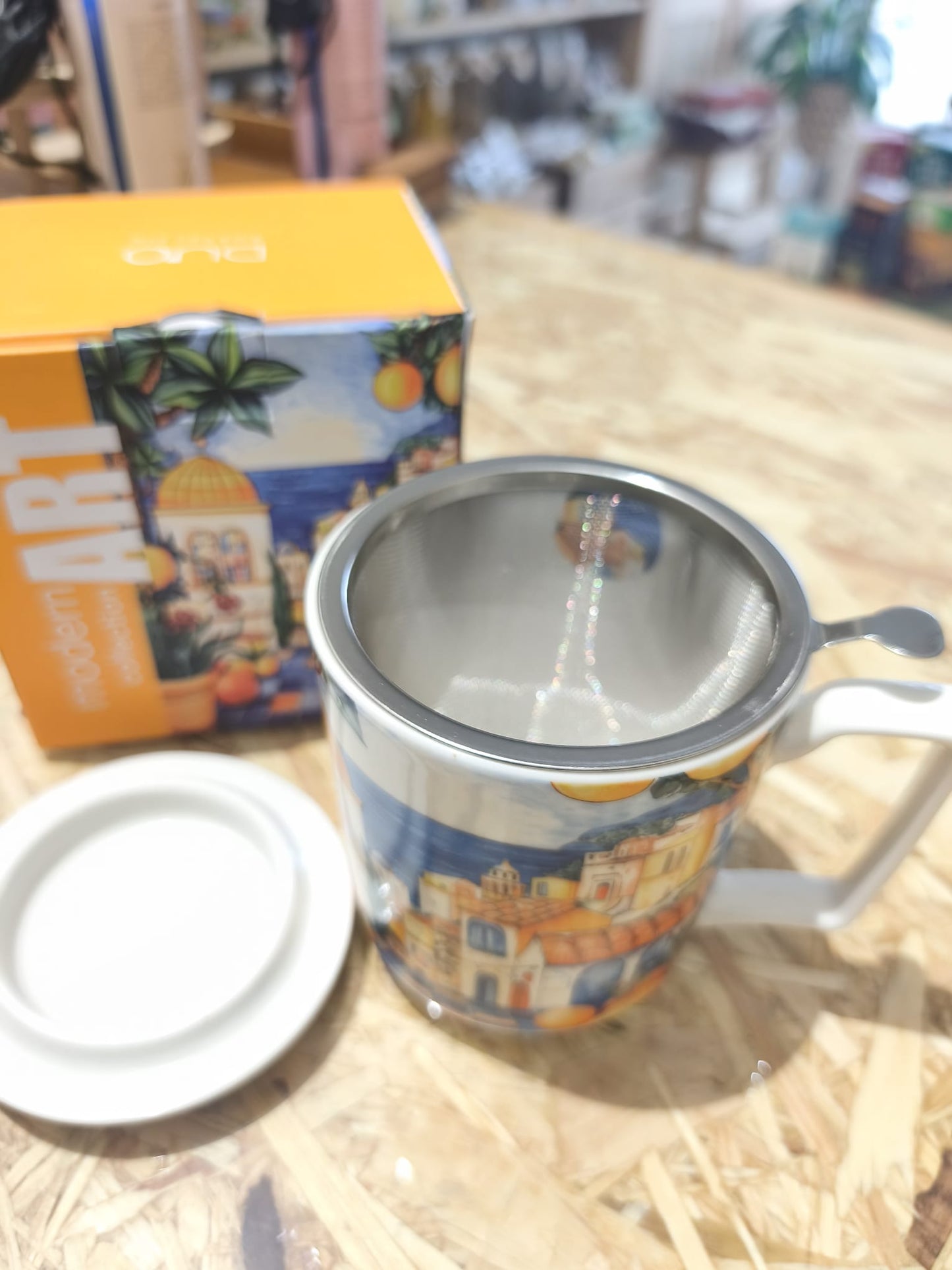 Taza modern-spain, porc. 0,40 l. filtro y tapa