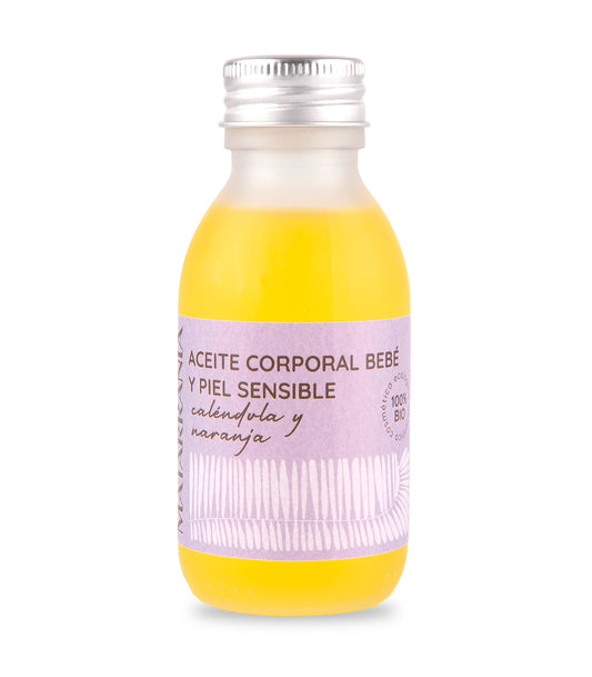 Aceite Corporal Bebé y Piel Sensible 100% Bio – Cuidado natural y suave