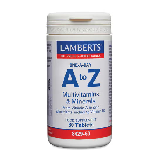 Lamberts Multivitamins Minerals A to Z 60 comprimidos | Multivitamínico completo energía y defensas