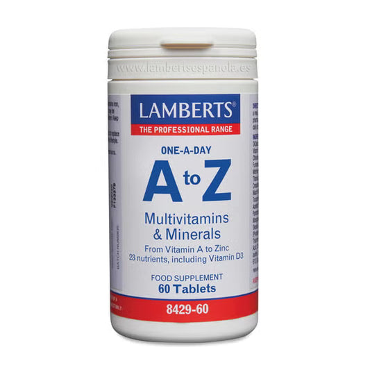 Lamberts Multivitamins Minerals A to Z 60 comprimidos | Multivitamínico completo energía y defensas