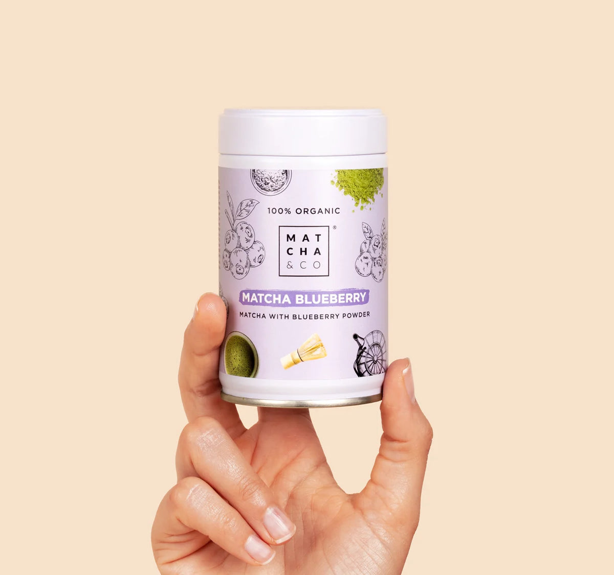 Matcha Arándanos -Té Verde en Polvo con arandanos