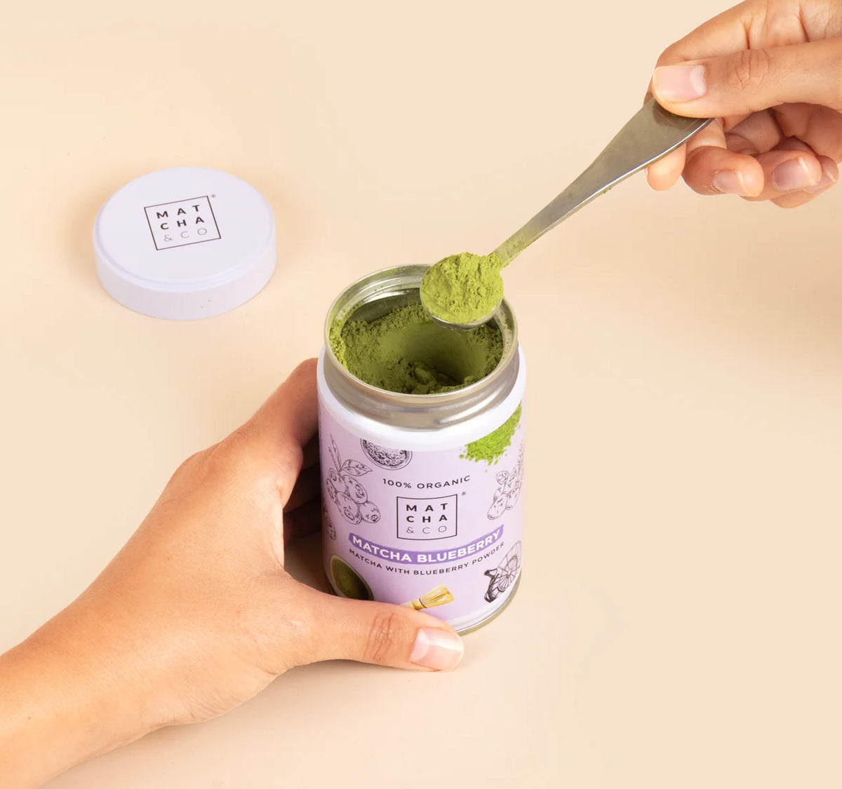 Matcha Arándanos -Té Verde en Polvo con arandanos