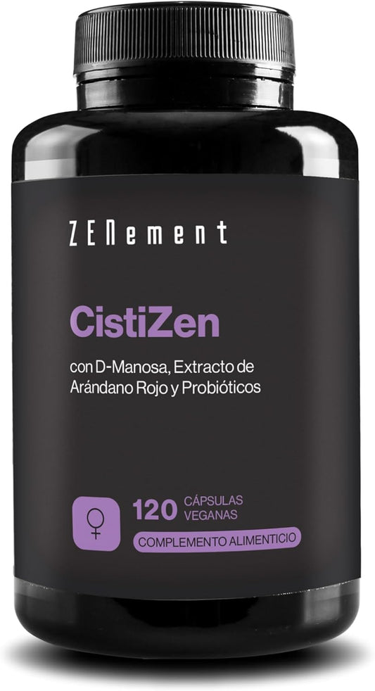 Cistizen Íntima Zenement con D-Manosa y Arándano Rojo | 5 Probióticos | 120 Cápsulas Veganas