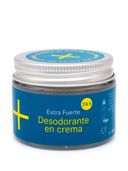 Desodorante Crema Extra Fuerte Natural 24H | Sin aluminio, vegano y en vidrio reutilizable
