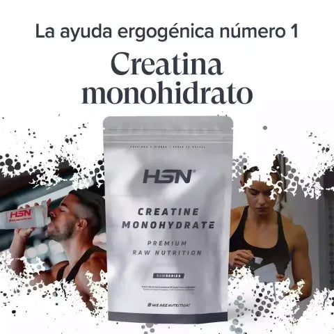 Creatina Monohidrato 100% Pura HSN Raw Series 200 Mesh | Fuerza, Rendimiento y Recuperación
