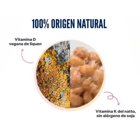 Vitamina D3 2000 UI + K2 MK7 100 mcg | Huesos y Defensas | 120 Cápsulas Veganas | Natural-eso