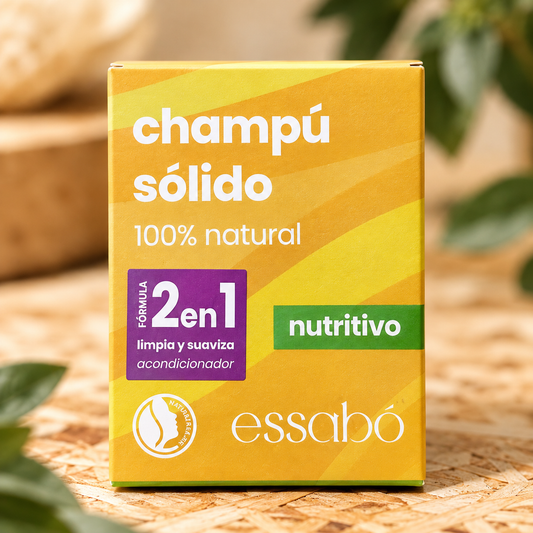 Essabó Champú Sólido Nutritivo · Cabello Seco · 100% Natural