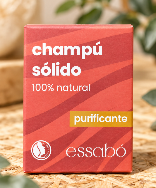 Essabó Champú Sólido Purificante · Cabello Graso · 100% Natural