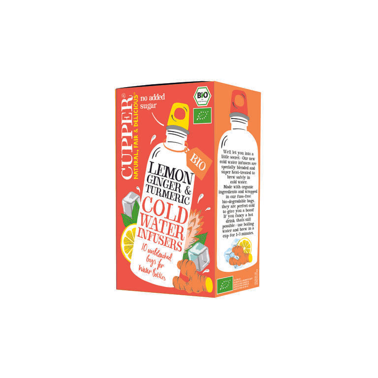Infusión Fría Bio de Limón, Jengibre y Cúrcuma – 10 Bolsitas