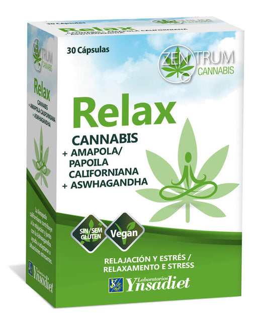 RELAX CANNABIS Zentrum – Calma y bienestar mental en cápsulas (30 uds)